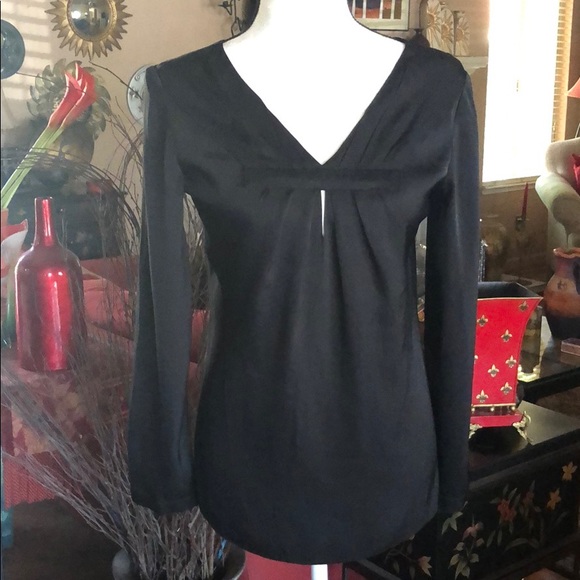 Armani Collezioni Black Silk Long Sleeve Blouse 🧨Bomb Sale Ends Sunday 🧨 - Picture 7 of 8
